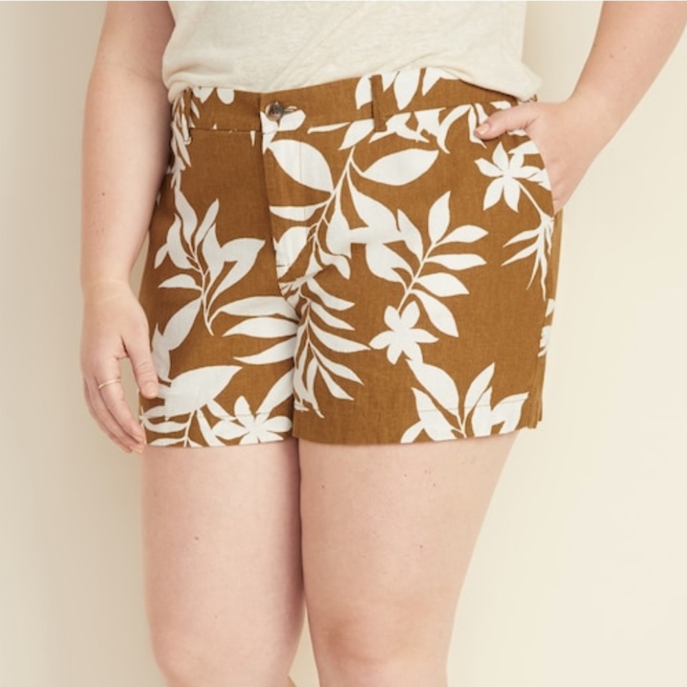NWOT Old Navy Everyday linen blend fern shorts